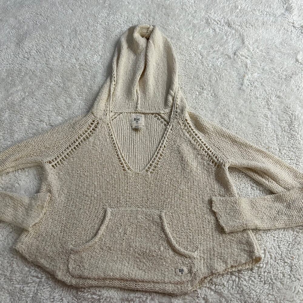 Billabong Womens Cream Crochet Soft Boho Indie Resort Core Sz S Cotton Summer - Picture 2 of 6